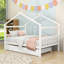 Lit double en bois avec lit gigogne simple et pieds centraux-1293218676-1293218679