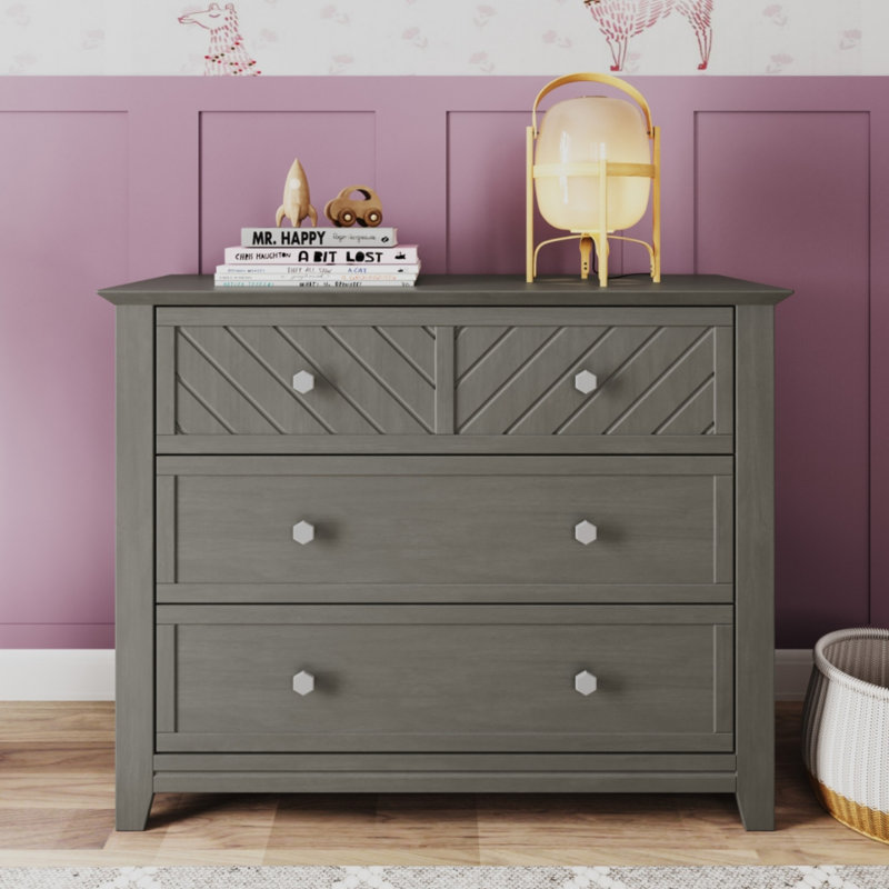 Commode 3 tiroirs Atwood Child Craft, Gris lunaire