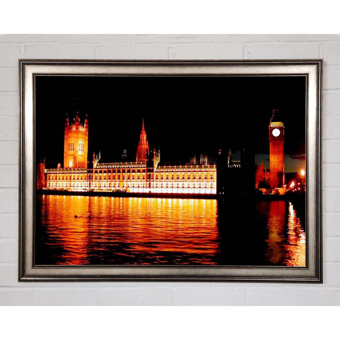 Houses of Parliament Glow - Einzelne Bilderrahmen Kunstdrucke