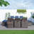 Amher 10 - Person Wicker Patio Dining Set with Rectangular Table , Cushions Included-826563052-927614628
