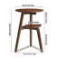 Canapé-lit pliant moderne 3 en 1 en velours côtelé de 140 cm avec 2 coussins lombaires et table d'appoint ronde à 2 niveaux en bois massif, ensemble de meubles multifonctionnels pour salon, chambre et bureau-729768739