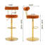 Tabourets de bar rotatifs réglables en velours moderne avec base en chrome doré-1916924165