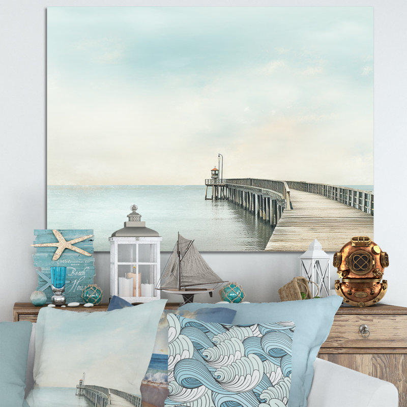 Radcliff - salon d'art mural plage et océan, H 30 po x l 40 po x P 1,5 po, Toile tendue