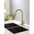 Stainless Steel Single Handle Kitchen Faucet In Brushed Gold - Pull Down For Smooth Water Delivery Out Corrosion Finish Long-Term Durability, 4.23 Lb Weight-280387199