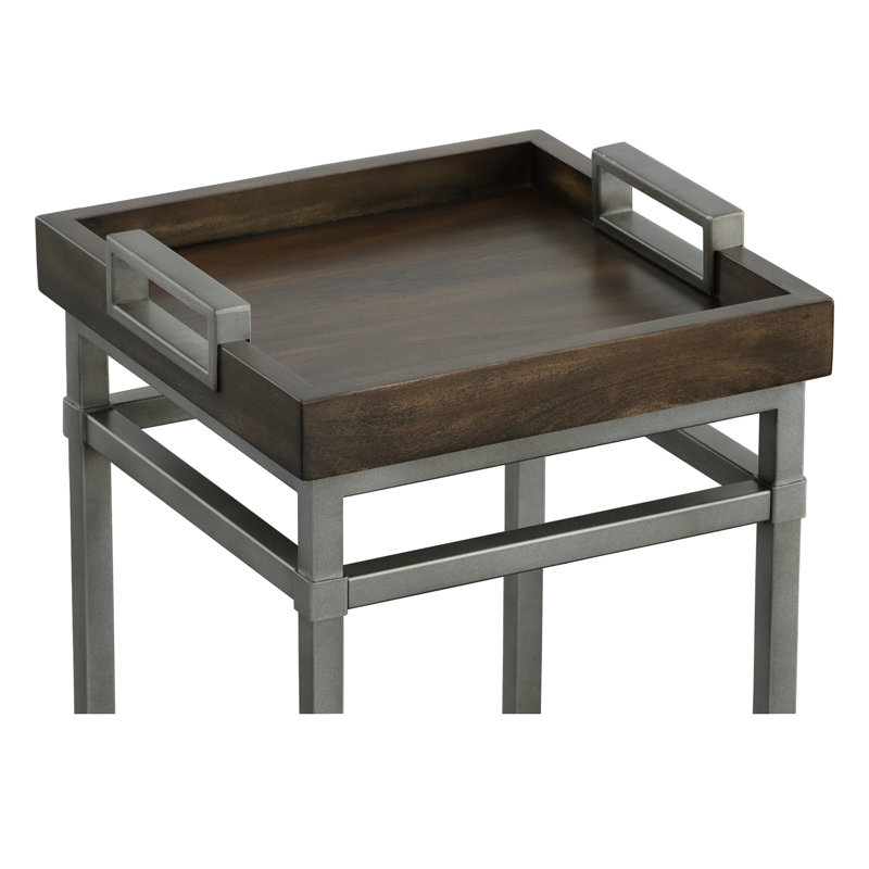 West Camden Solid Wood Tray Top End Table, 22" H x 14" W x 14" D