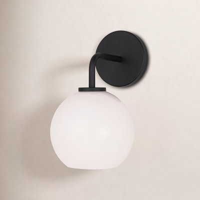 Childerley Single Light Glass Dimmable Armed Sconce