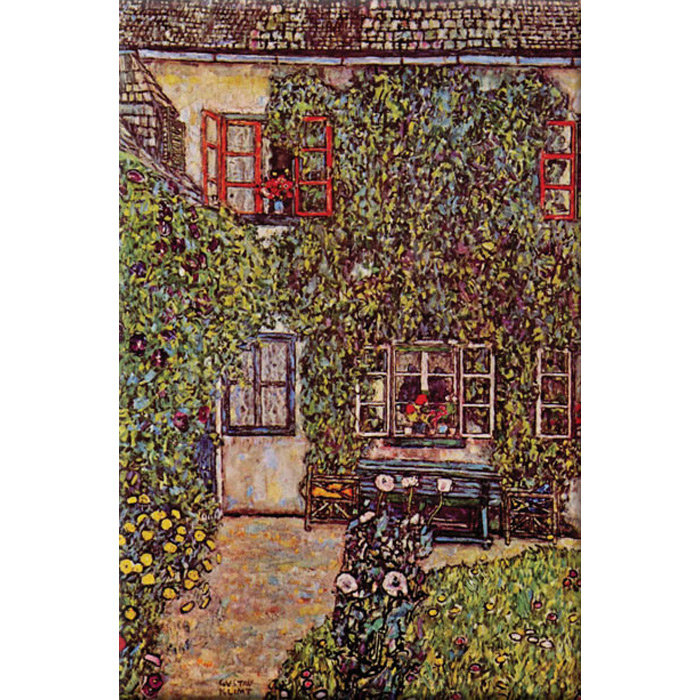 « the house of guard » par gustav klimt,, impression, H 36 po x l 24 po x P 1,5 po