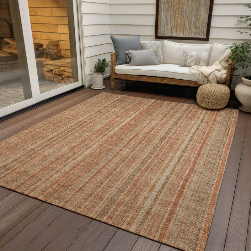 Tapis intérieur / extérieur orange Emberith, 9 pi x 12 pi