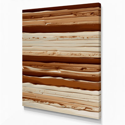 Art mural sur toile beige cannelle