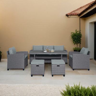Ensemble de conversation pour canapé modulaire d'extérieur 6 pièces 6 pièces