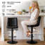 Tabouret de bar pivotant à hauteur réglable avec dossier pour îlot de cuisine-1663195313-1663195318