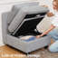 Siège de rangement simple sans accoudoirs en chenille Aurora-259932093