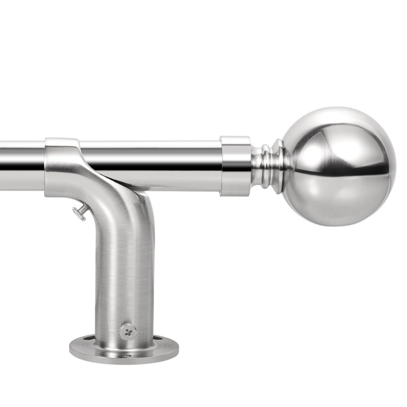 Demeturis Curtain Track/Rail, 120cm - 210cm, Brushed Nickel