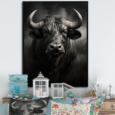 Gris gris Buffalo africain Extremely III - animaux, art mural, salon