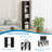 Engineering Timber 5-Cube Tall Narrow Bookcases, Black Open Storage Bookcase, Minimalist Corner Unit for Small Spaces Living Room Bedroom-189518321