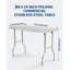 gaomon Stainless Steel 49.61 in. L x 25.98 in. W x 7.95 in. H Adjustable Prep Station