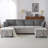 111.8" Sectional Sofa Pull-Out Sofa Bed Versatile Sofa Sleeper With Large Storage Space-999780225