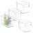 mDesign Deep Plastic Bathroom Storage Bin with Handles, 10" Long-90631348-90631351