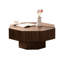 Table basse octogonale en bois de 30,51 pouces, élégante et durable pour les salons et les chambres modernes, finition noyer