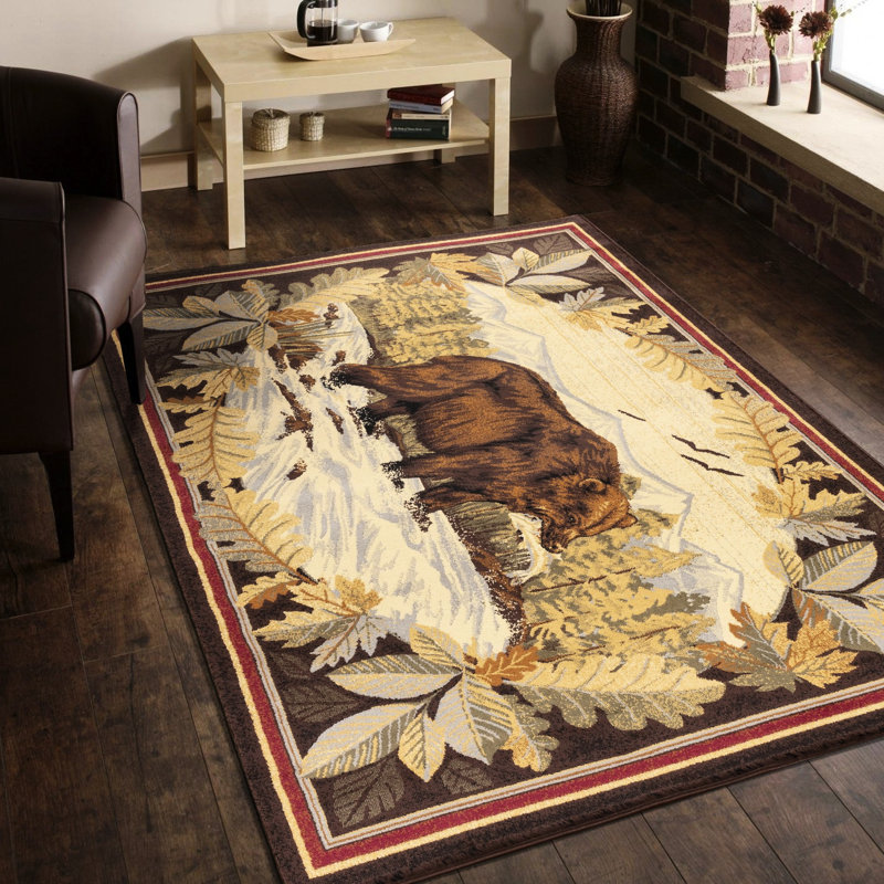 10 pi. 3 po Tapis X 7 po - Polypropylène brun, à endommager et à tacher, Rectangle 7 pi 11 po x 10 pi 6 po