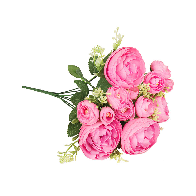 Bouquet de tiges de pivoines artificielles, Rose