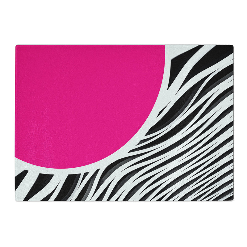 Abstract Zebra Lines No.1 Chopping Board, 0.4cm H x 20cm W x 28.5cm L
