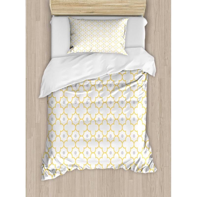 Quatrefoil Eclectic Geometric Shapes Duvet Cover