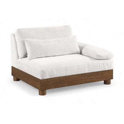 Turin Chenille Fabric Upholstered Modular Right Arm Chair