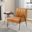 Fauteuil d'appoint en cuir véritable de 27,5 po Zailah-1790278269