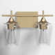 Breena 2 Light Transparent Dimmable Vanity Light