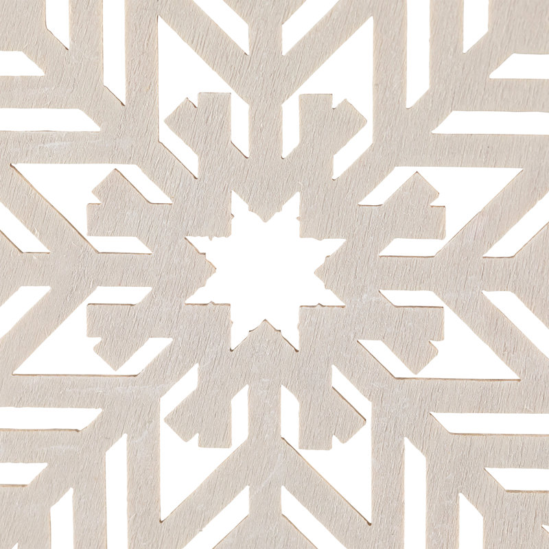 Ornements de Noël découpés en forme de flocon de neige - 4,75 po - blanc - ensemble de 4