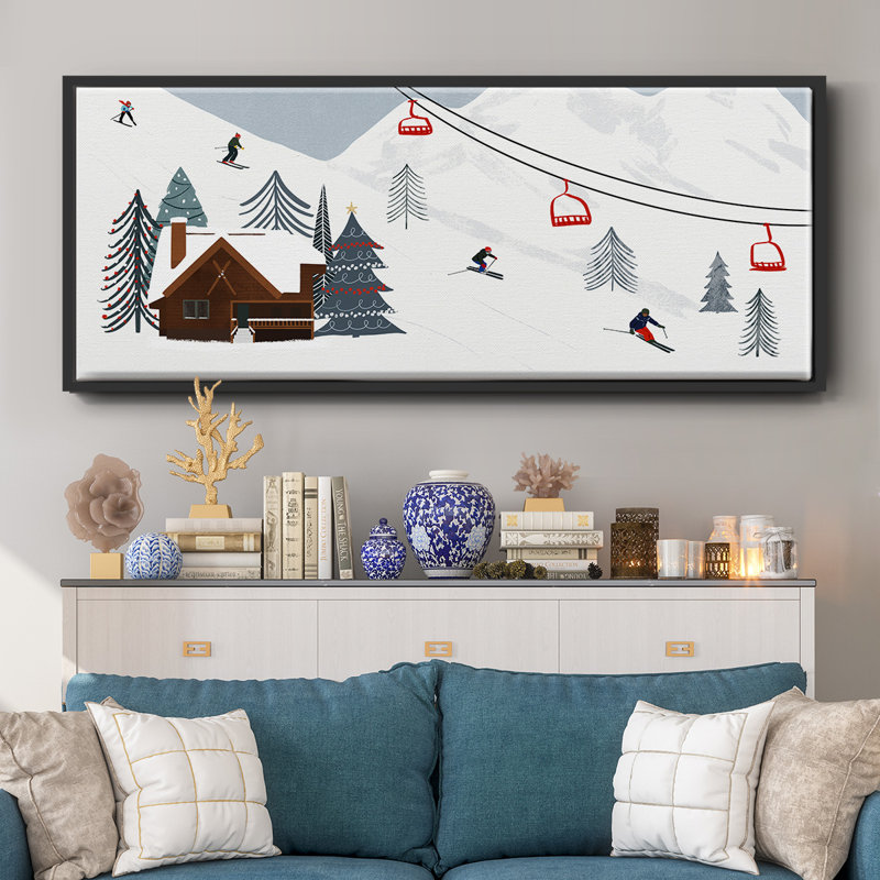 Ski Slope Collection D- Framed Canvas