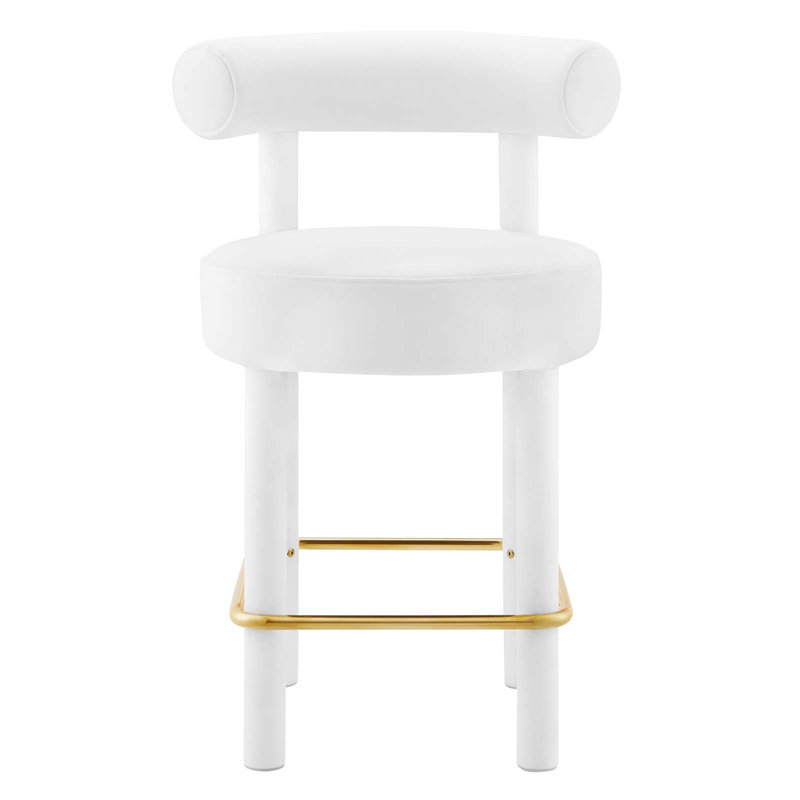 Modway Toulouse Counter/Bar Stool, Counter Stool (26” Seat Height), White