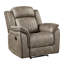 Fauteuil inclinable en bois massif et en contreplaqué, microfibre brun sable, assise de couleur relaxante, coussins de dossier attachés pour une sensation douillette
