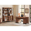  Ensemble de mobilier de bureau personnel: bureau de direction de 59 po avec station de charge et armoire de rangement, bibliothèque haute de 72 po, bureau d'ordinateur moderne et tablette de bibliothèque-122933758-128721377
