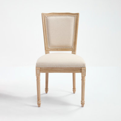 Upholstered Dining Chair with Wood Legs