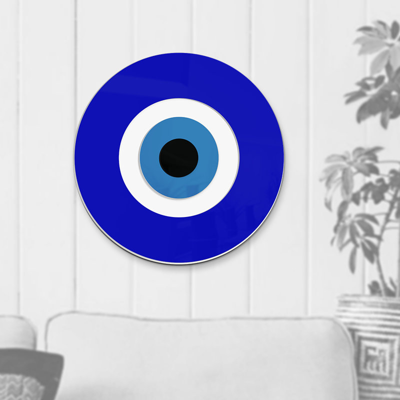 Minimalist Evil Eye Wall Hanging, 24'' H x 24'' W