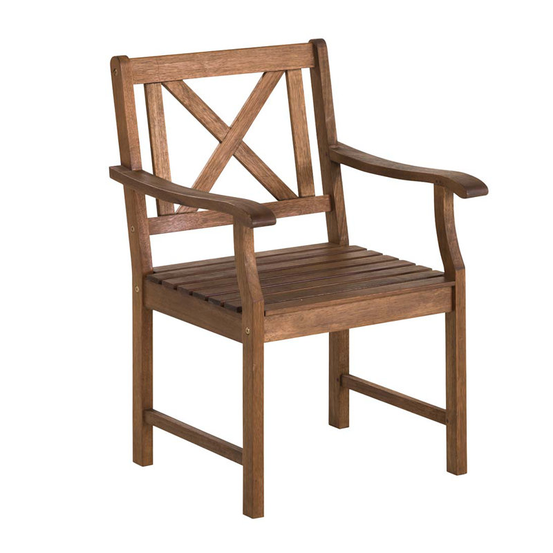 Fauteuil de patio en eucalyptus Metter