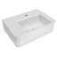 Lavabo mural rectangulaire de 26 po avec perçage de robinet et drain central arrière de la collection Whitehaus-112292367