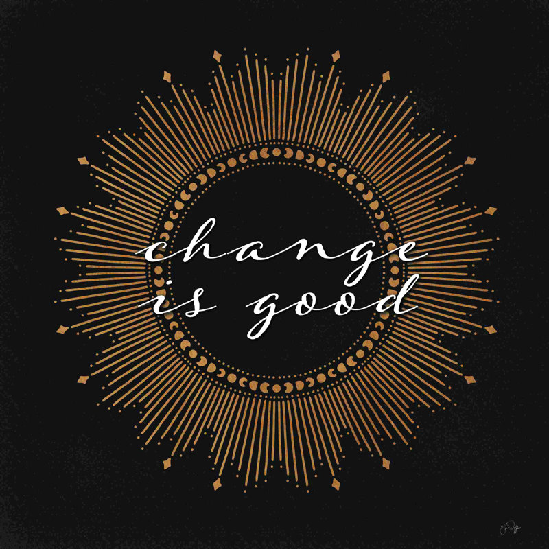 Le changement est bon, H 12 po x l 12 po, Non, Toile tendue