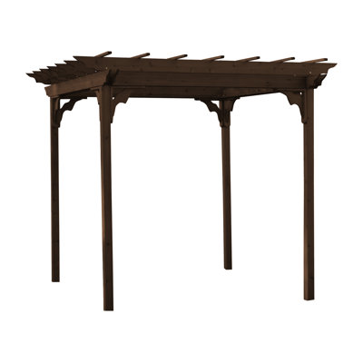 Western Red Cedar 8 Ft. W x 8 Ft. D Solid Wood Pergola