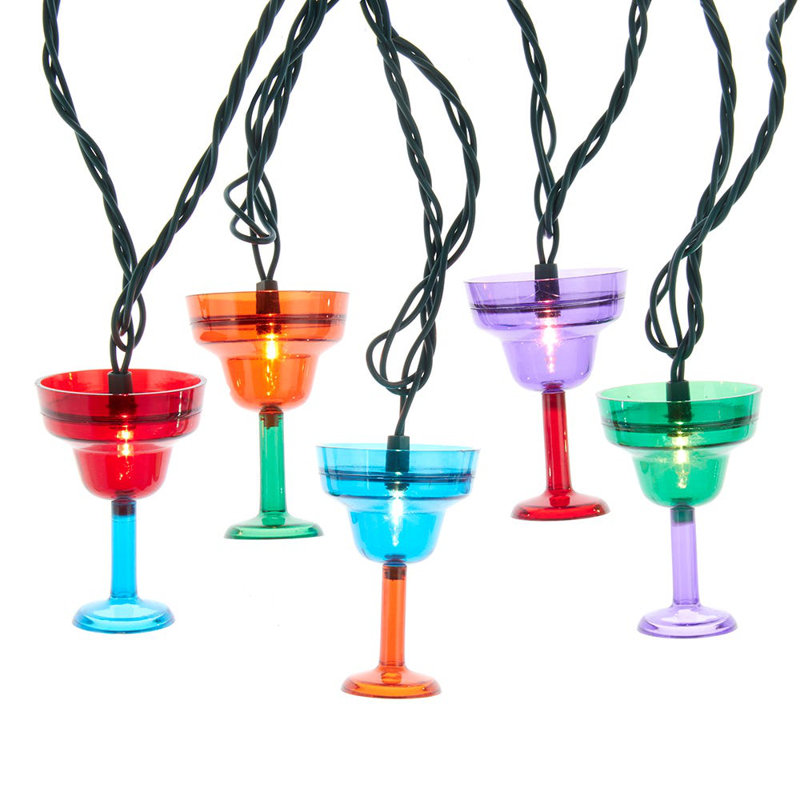 This UL 10-Light Margarita Glass Light Set from Kurt Adler