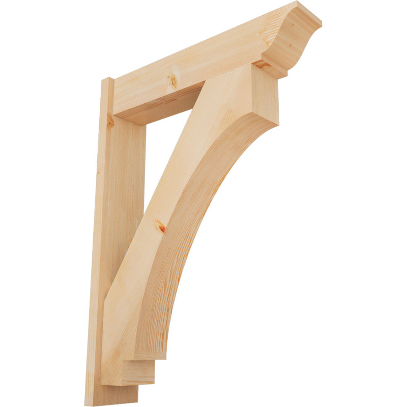 Persienne impériale traditionnelle, P 32 po x H 44 po, Sapin Douglas de 7 1/2 po (lisse)