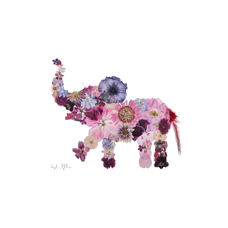 Elephant-Evelyn 1 Piece Wrapped Canvas Wall Art, 152.5 cm H x 101.5 cm W