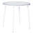 Rabia 31" Bistro Dining Table with Glass Top Flower Pattern Design and Painted Aluminum Base-691434497