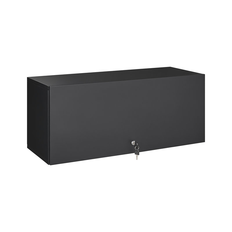 Wall Mounted Garage Cabinets, Locking Cabinet with Flip-Up Door, Metal Garage Storage Cabinets for Workshop Home Kitchen, 14”H Small Wall Hanging Cabinet 