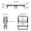 Lit pliant 31 po x 75 po avec matelas 5 po, taille simple, gris, pour adultes, invité