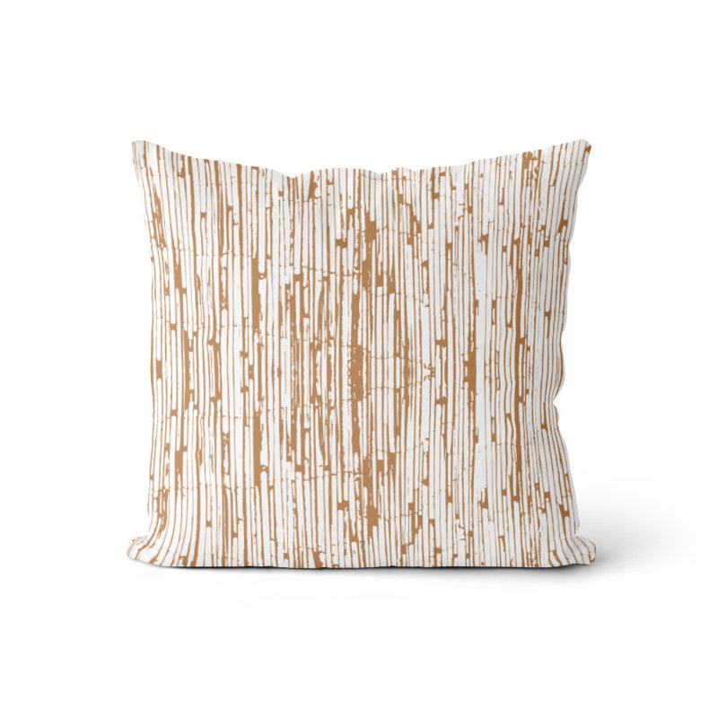 Kaylee Striped Throw Pillow, Clay/White