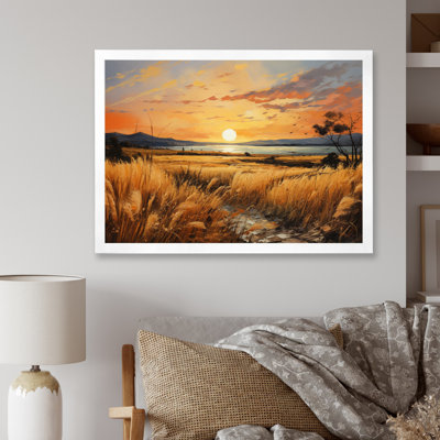 «Countryside Wheat and Pastel I», reproduction sur toile