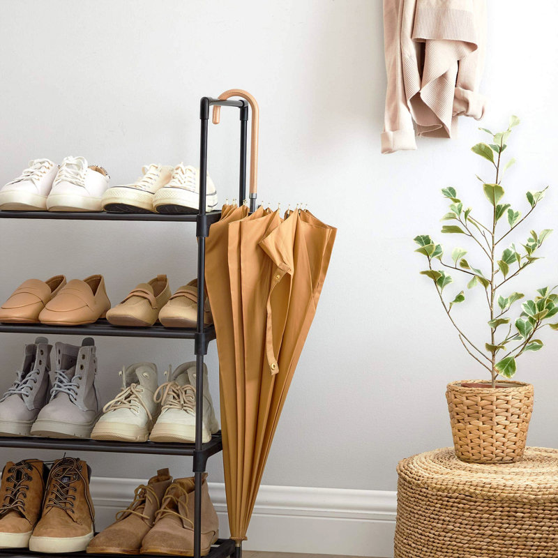 10 Pair Shoe Rack, Black